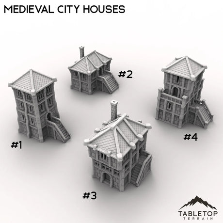 Tabletop Terrain Building Medieval City Houses