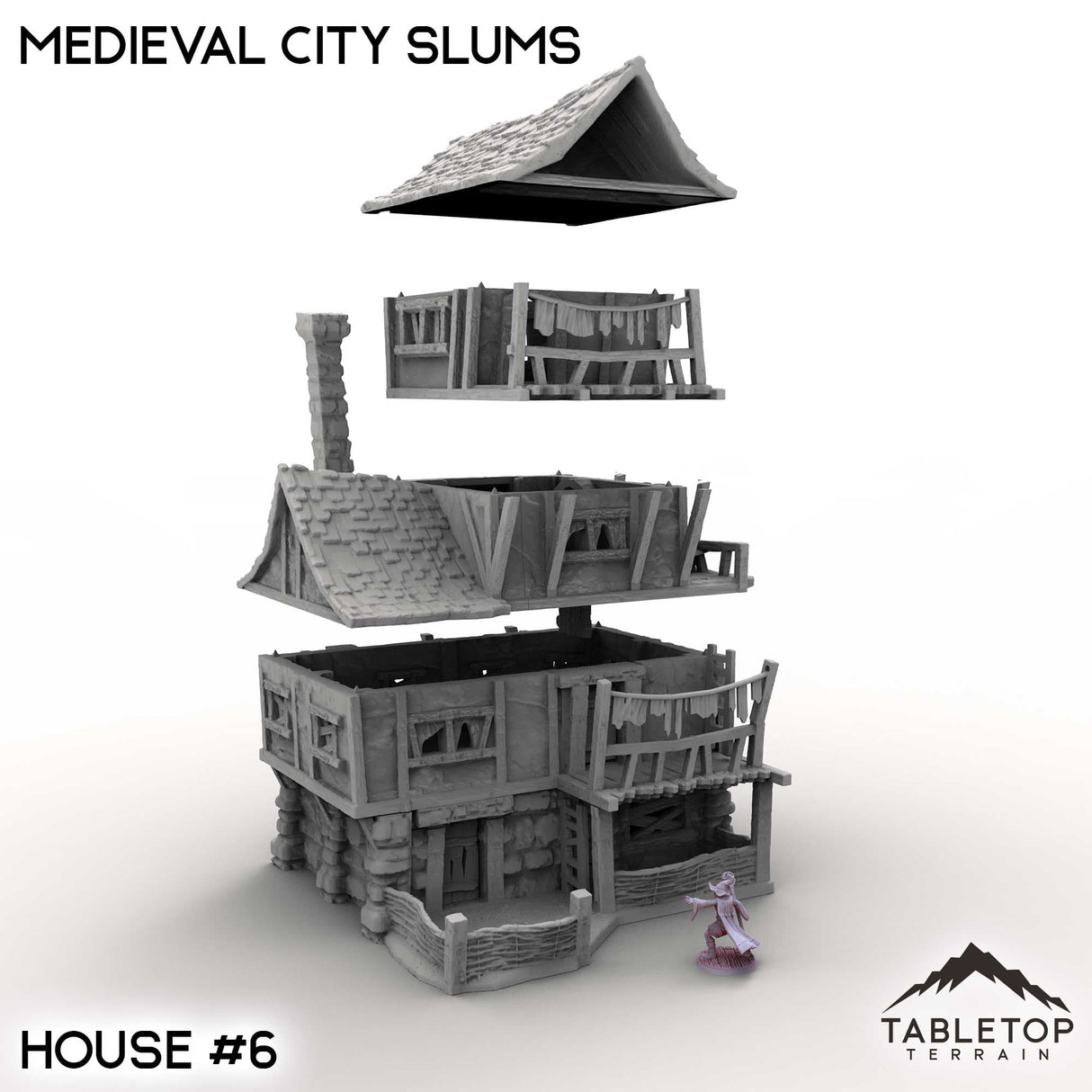 Tabletop Terrain Building Medieval City Slums