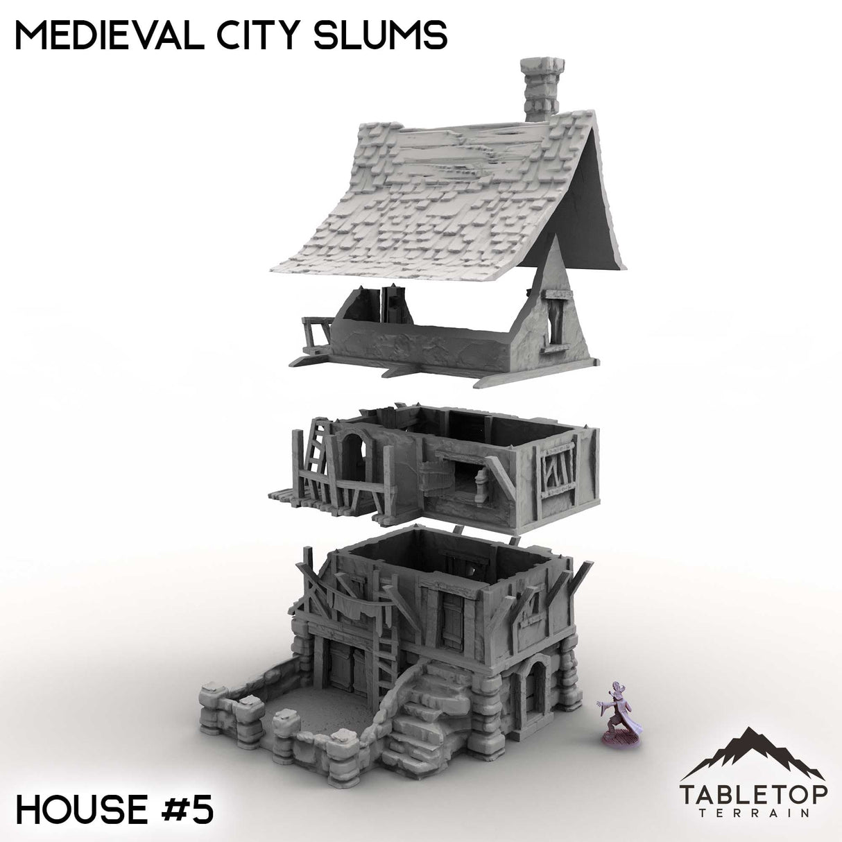 Tabletop Terrain Building Medieval City Slums