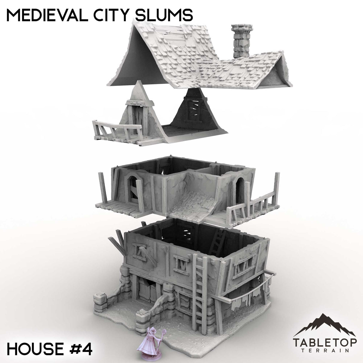 Tabletop Terrain Building Medieval City Slums