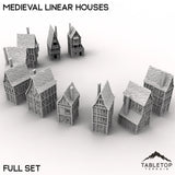 Tabletop Terrain Building Medieval Linear Houses