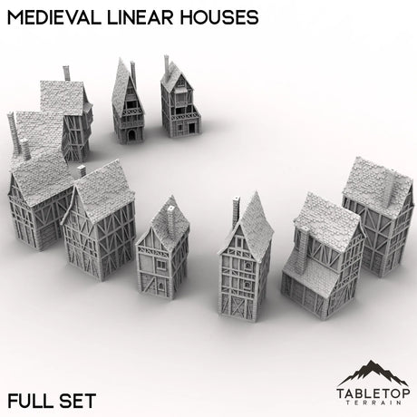 Tabletop Terrain Building Medieval Linear Houses