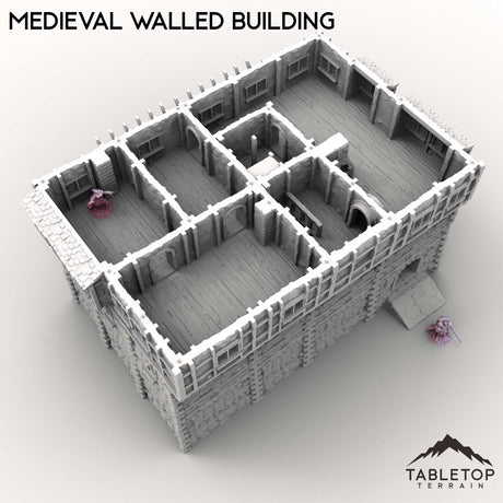 Tabletop Terrain Building Medieval Walled Building