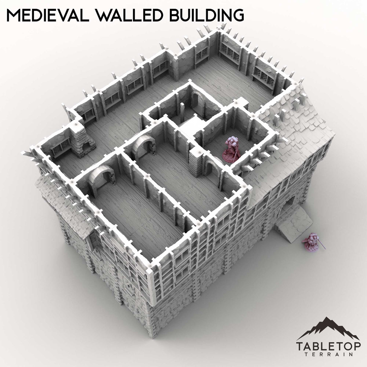 Tabletop Terrain Building Medieval Walled Building