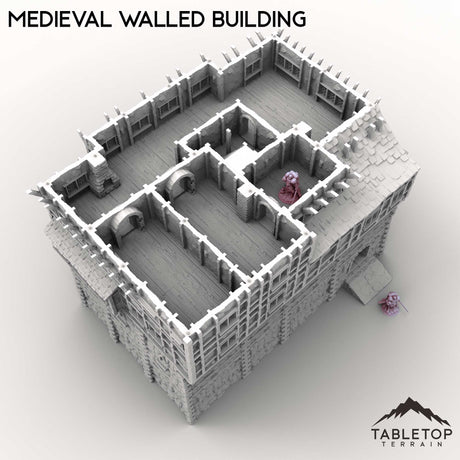 Tabletop Terrain Building Medieval Walled Building