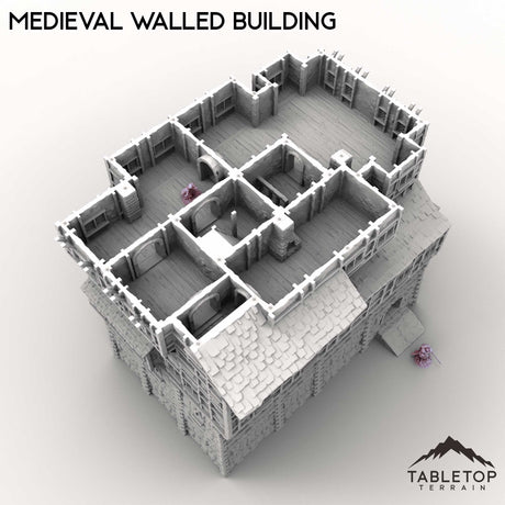 Tabletop Terrain Building Medieval Walled Building
