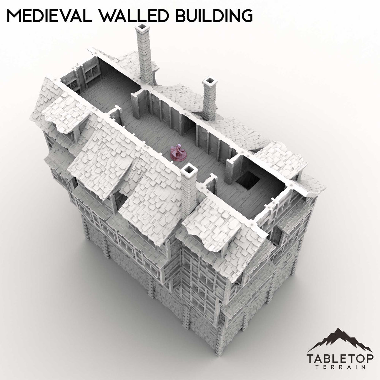 Tabletop Terrain Building Medieval Walled Building