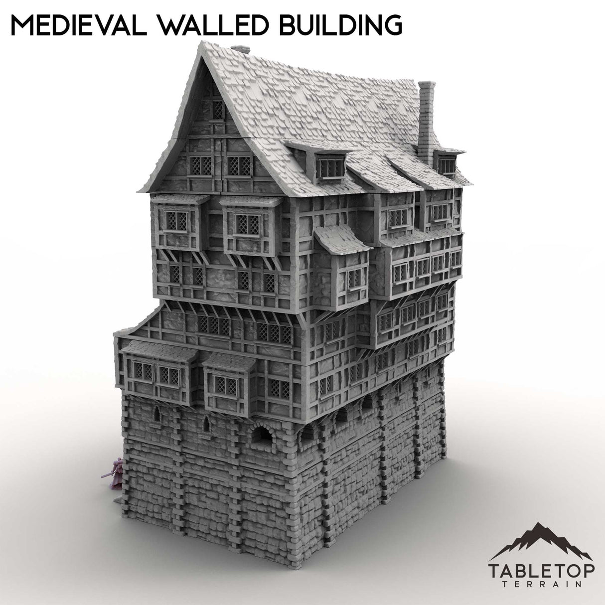 Tabletop Terrain Building Medieval Walled Building
