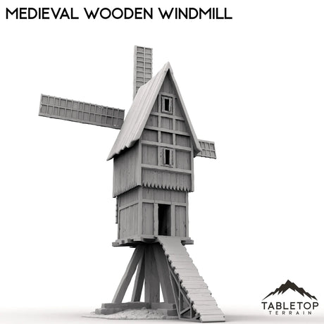 Tabletop Terrain Building Medieval Wooden Windmill