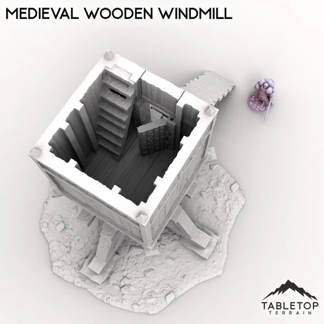 Tabletop Terrain Building Medieval Wooden Windmill