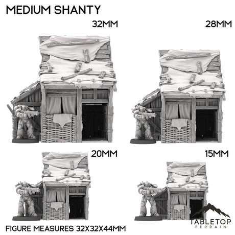 Tabletop Terrain Building Medium Shanty - Country & King - Fantasy Historical Building