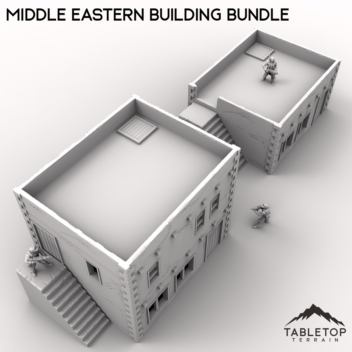 Tabletop Terrain Building Middle Eastern Building Bundle - Modern Warfare