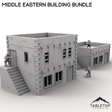 Tabletop Terrain Building Middle Eastern Building Bundle - Modern Warfare