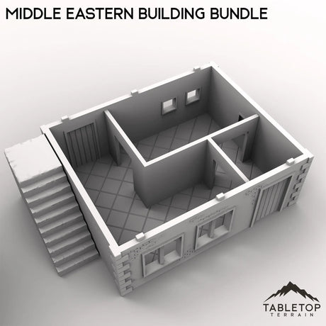 Tabletop Terrain Building Middle Eastern Building Bundle - Modern Warfare