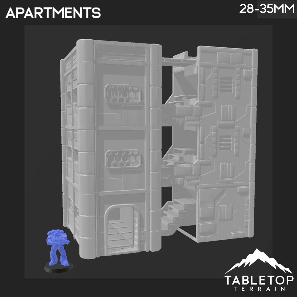 Tabletop Terrain Building Midrim City Apartments - Star Wars Legion Building