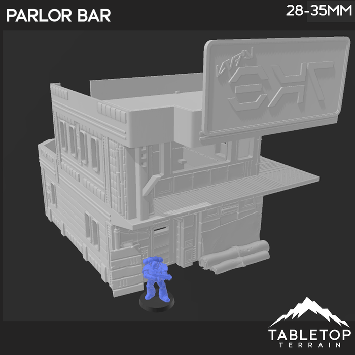Tabletop Terrain Building Midrim City Cyberpunk Parlor Bar - Star Wars Legion Building
