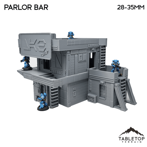 Tabletop Terrain Building Midrim City Cyberpunk Parlor Bar - Star Wars Legion Building