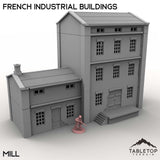 Tabletop Terrain Building Mill / 32mm French Industrial Buildings