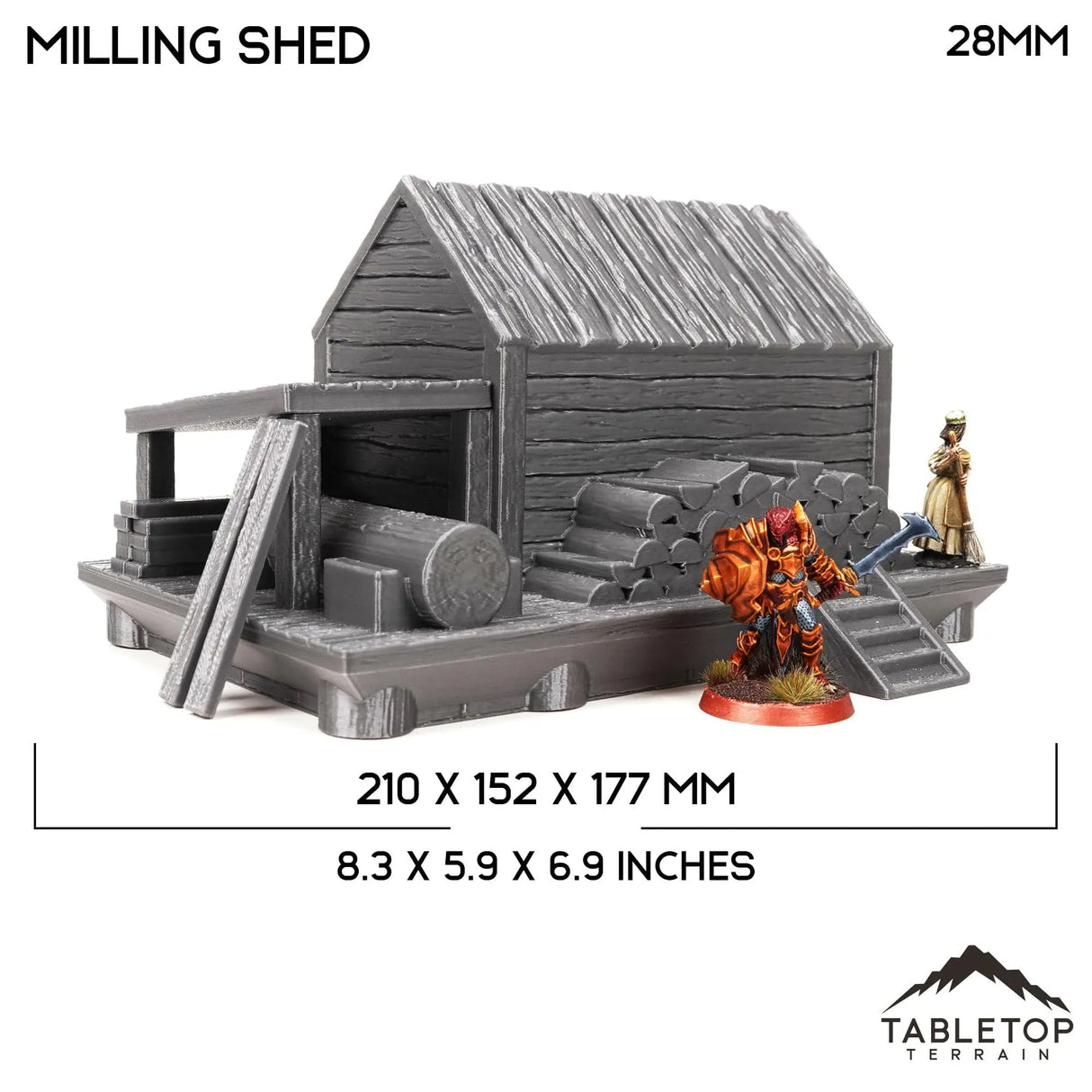 Tabletop Terrain Building Milling Shed - Town of Grexdale - Fantasy Building