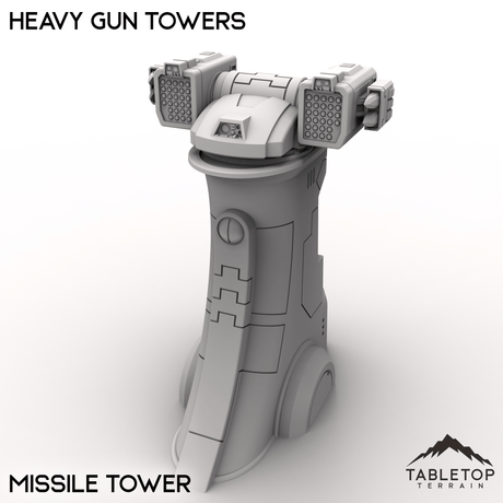 Tabletop Terrain Building Missiles / 32mm Heavy Gun Towers