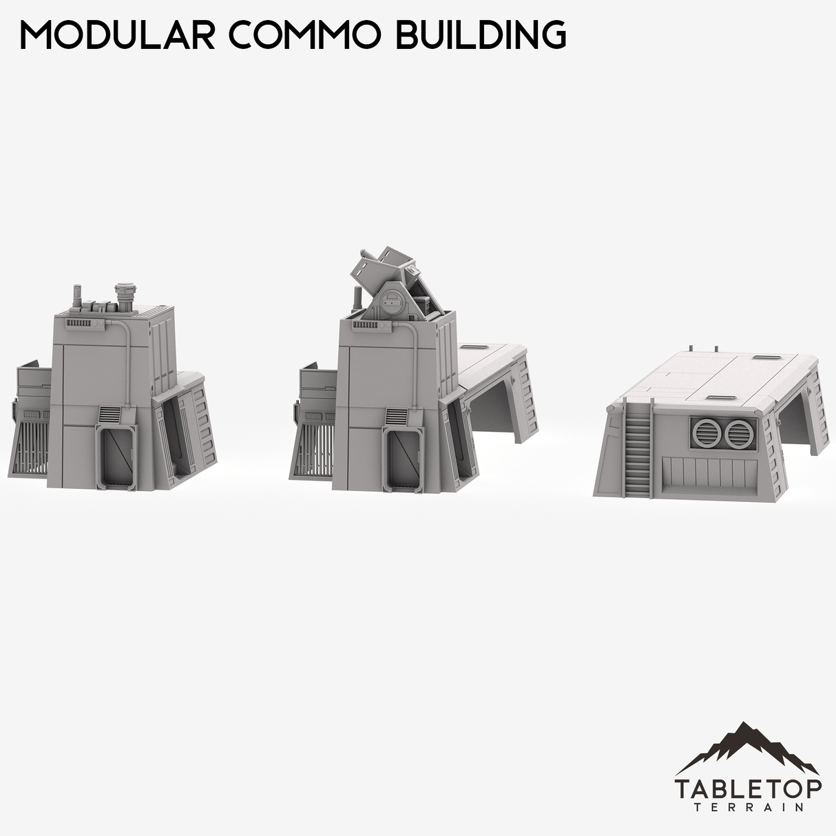 Tabletop Terrain Building Modular Commo Building - Imperial Base Builder