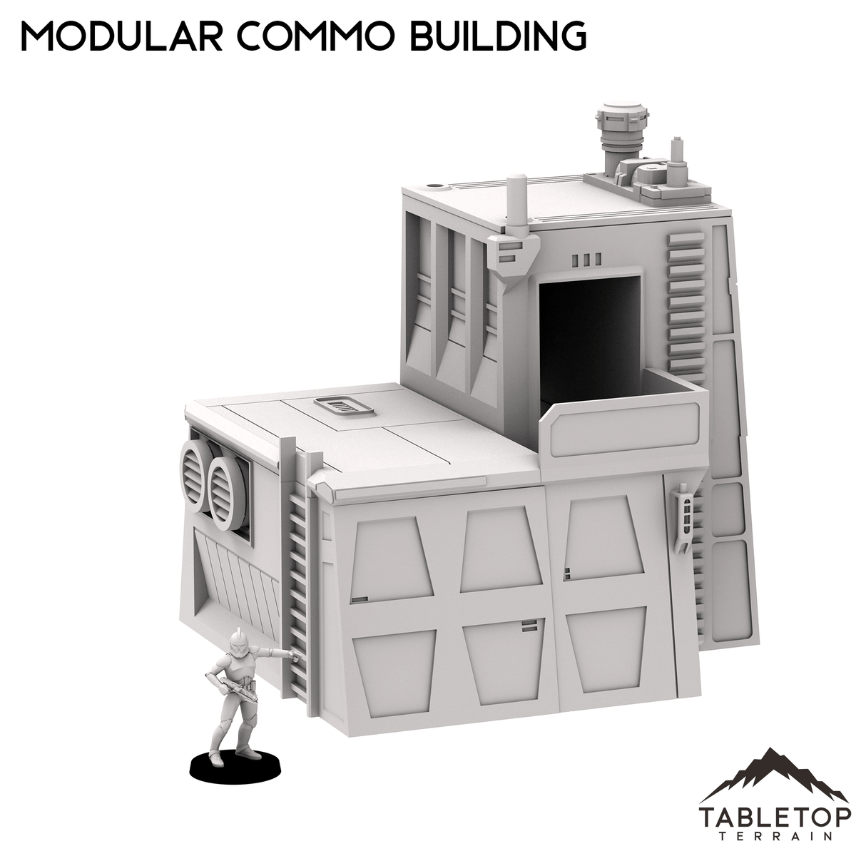 Tabletop Terrain Building Modular Commo Building - Imperial Base Builder