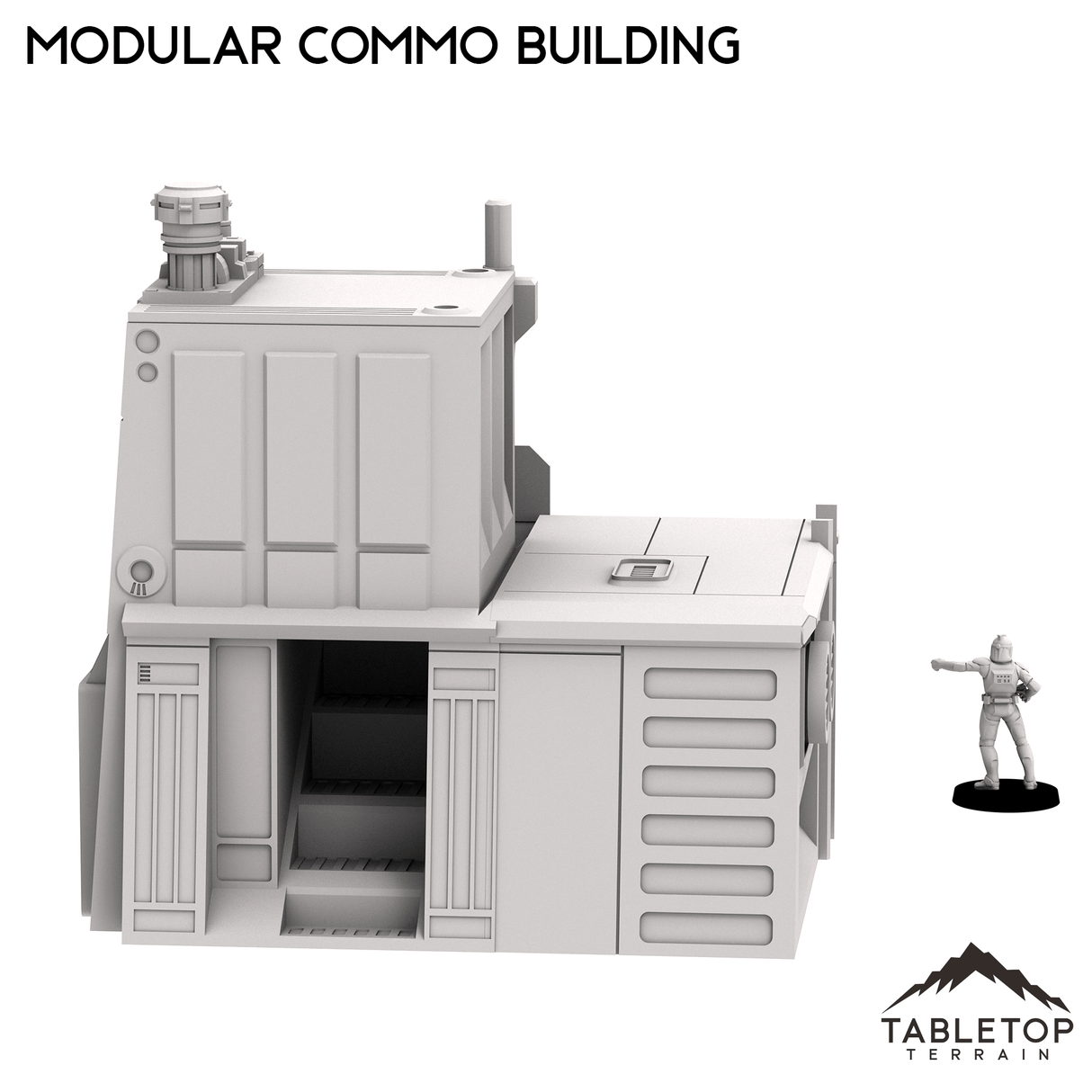 Tabletop Terrain Building Modular Commo Building - Imperial Base Builder