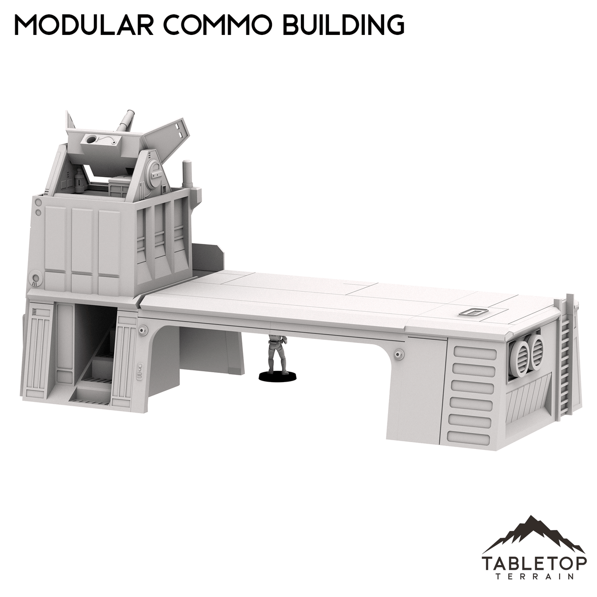 Tabletop Terrain Building Modular Commo Building - Imperial Base Builder