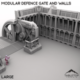 Tabletop Terrain Building Modular Defence Gate and Walls