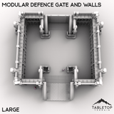 Tabletop Terrain Building Modular Defence Gate and Walls