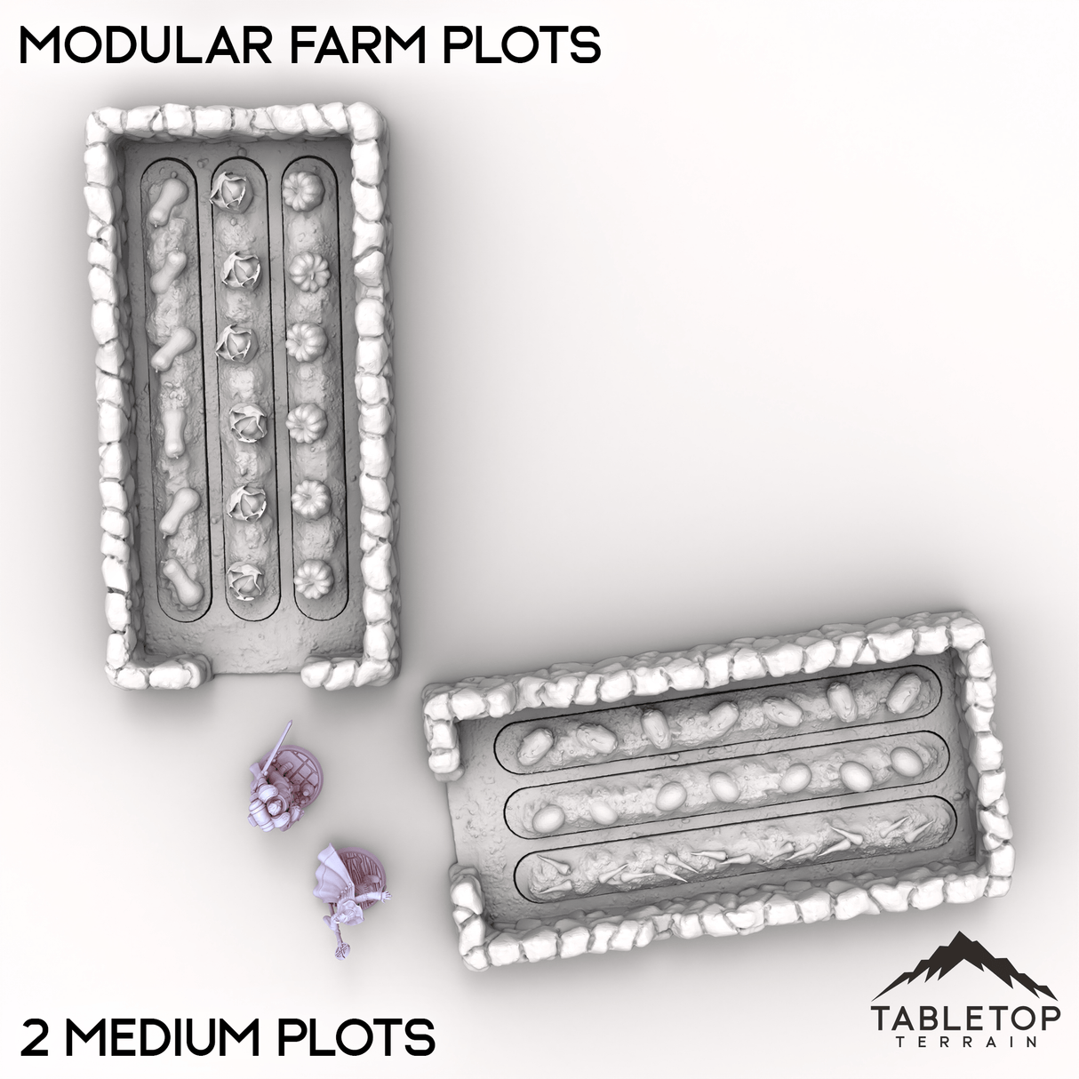 Tabletop Terrain Building Modular Farm Plots