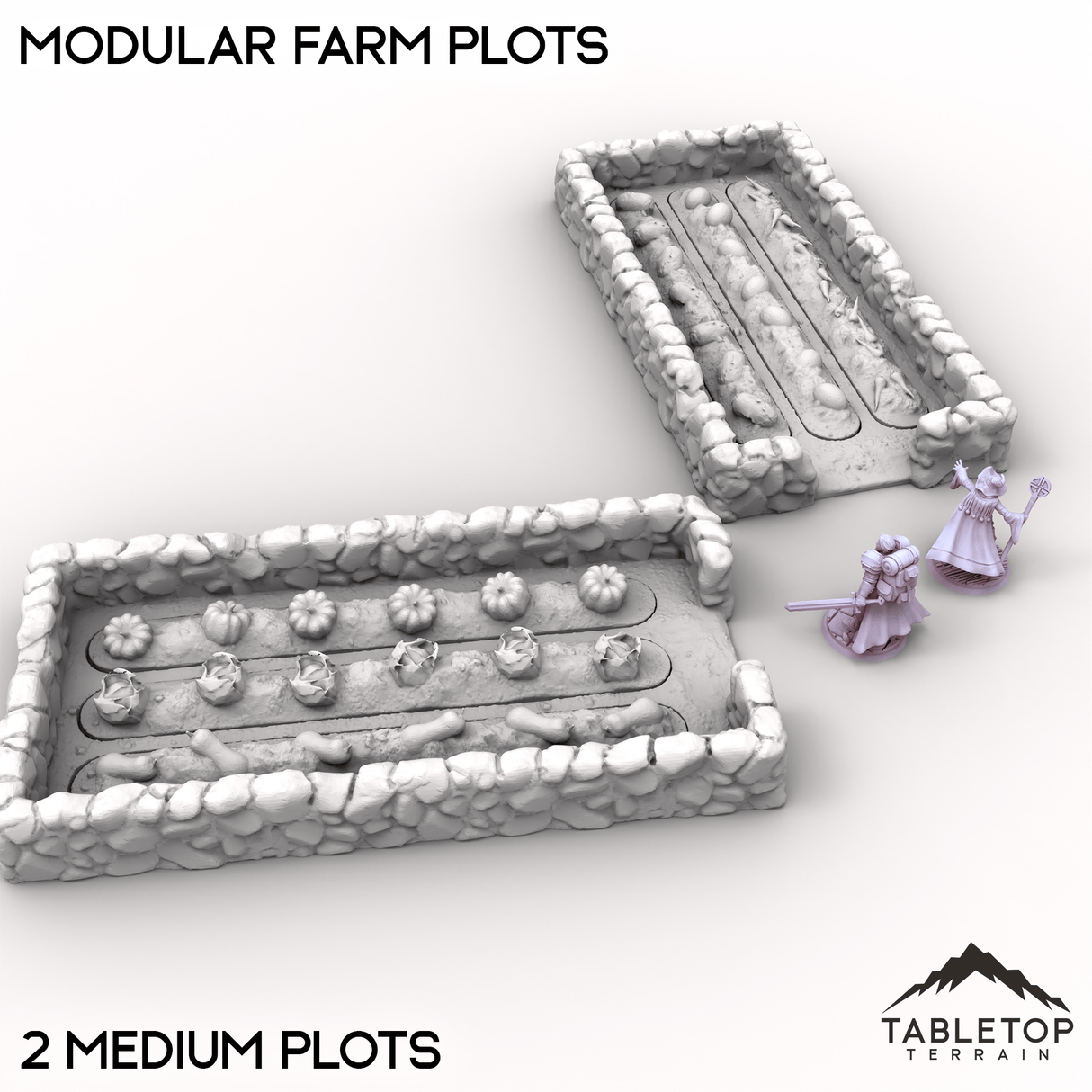 Tabletop Terrain Building Modular Farm Plots