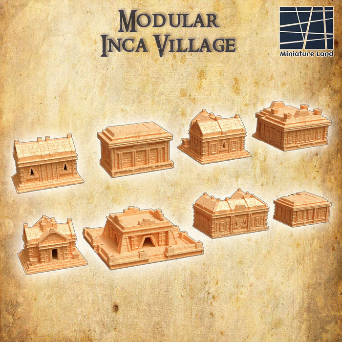 Tabletop Terrain Building Modular Inca Village