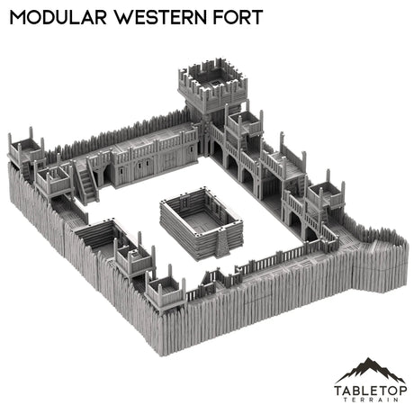 Tabletop Terrain Building Modular Western Fort - Old Wild Western Rush