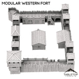 Tabletop Terrain Building Modular Western Fort - Old Wild Western Rush