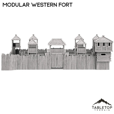 Tabletop Terrain Building Modular Western Fort - Old Wild Western Rush
