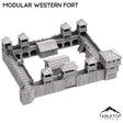 Tabletop Terrain Building Modular Western Fort - Old Wild Western Rush