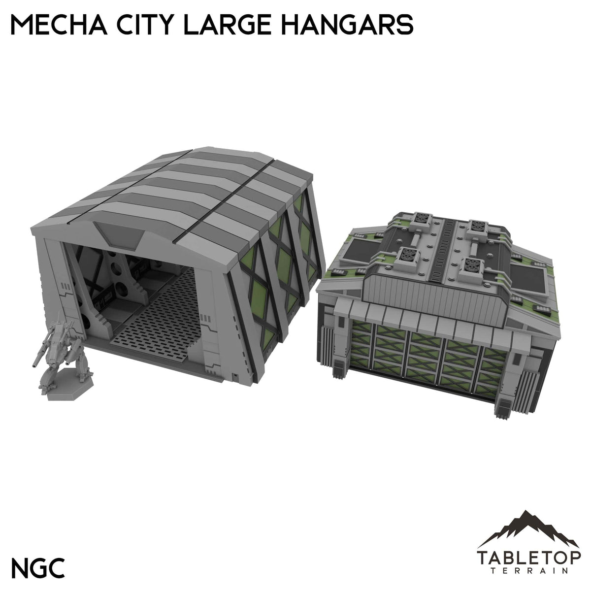 Tabletop Terrain Building NextGen Color Mecha City Large Hangars
