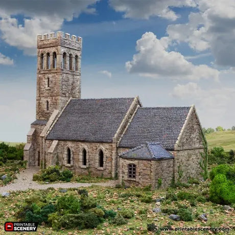 Tabletop Terrain Building Norman Church - Country & King - Fantasy Historical Building