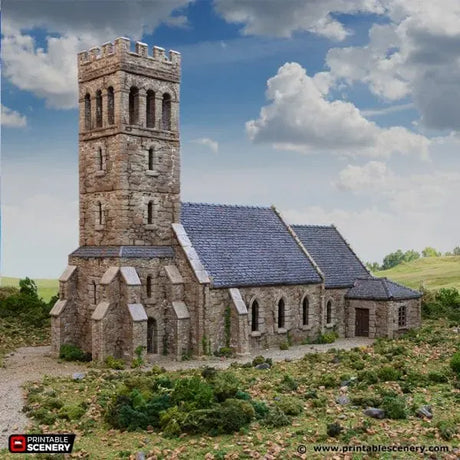 Tabletop Terrain Building Norman Church - Country & King - Fantasy Historical Building