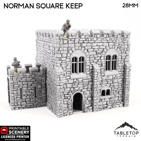 Tabletop Terrain Building Norman Square Keep - Country & King - Fantasy Historical Building