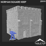 Tabletop Terrain Building Norman Square Keep - Country & King - Fantasy Historical Building