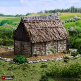 Tabletop Terrain Building Norman Stone Barn - Country & King - Fantasy Historical Building