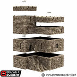 Tabletop Terrain Building Norman Stone Fort - Country & King - Fantasy Historical Building