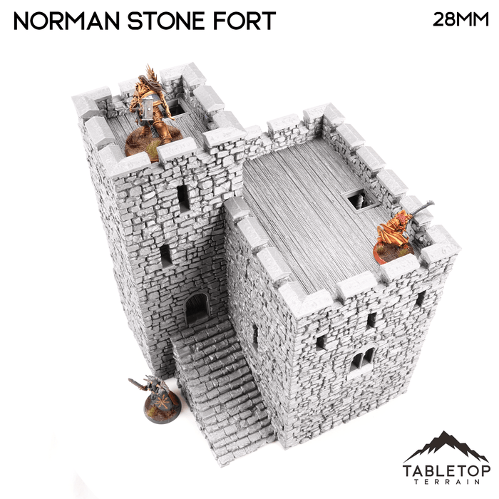 Tabletop Terrain Building Norman Stone Fort - Country & King - Fantasy Historical Building