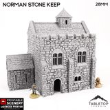 Tabletop Terrain Building Norman Stone Keep - Country & King - Fantasy Historical Building