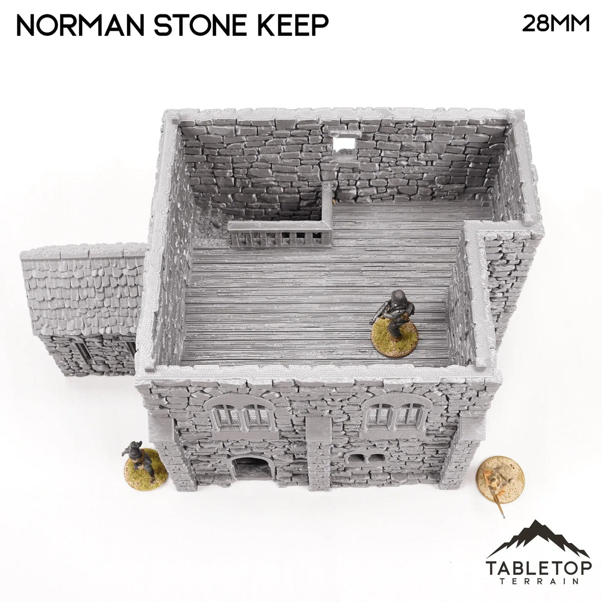 Tabletop Terrain Building Norman Stone Keep - Country & King - Fantasy Historical Building