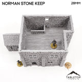 Tabletop Terrain Building Norman Stone Keep - Country & King - Fantasy Historical Building