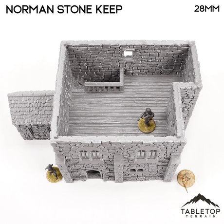 Tabletop Terrain Building Norman Stone Keep - Country & King - Fantasy Historical Building