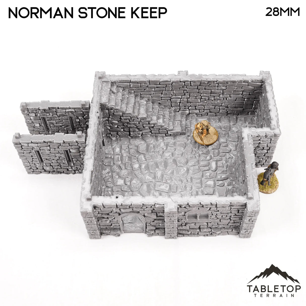 Tabletop Terrain Building Norman Stone Keep - Country & King - Fantasy Historical Building
